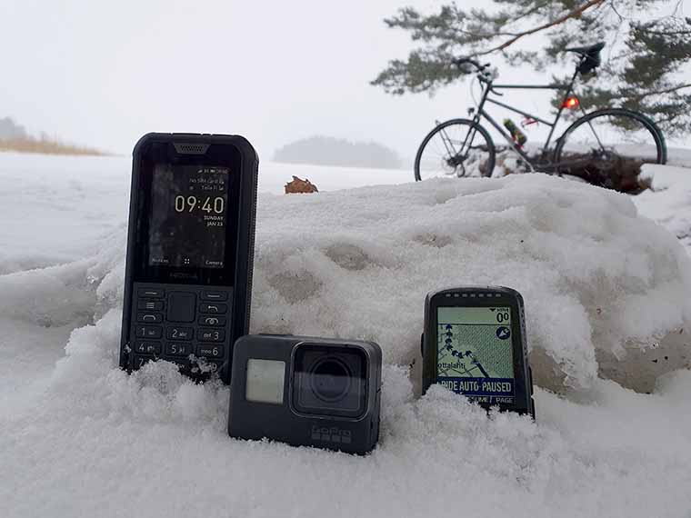 Nokia 900 Tough, GoPro HERO 5 Black ja Wahoo ELEMNT Bolt